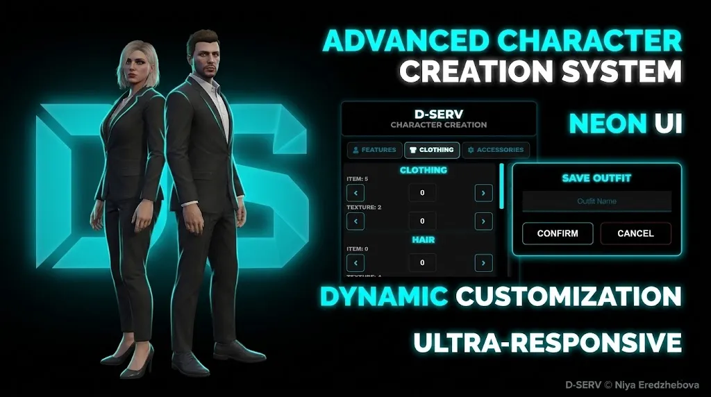 D-SERV Neon Genesis: Advanced Character UI